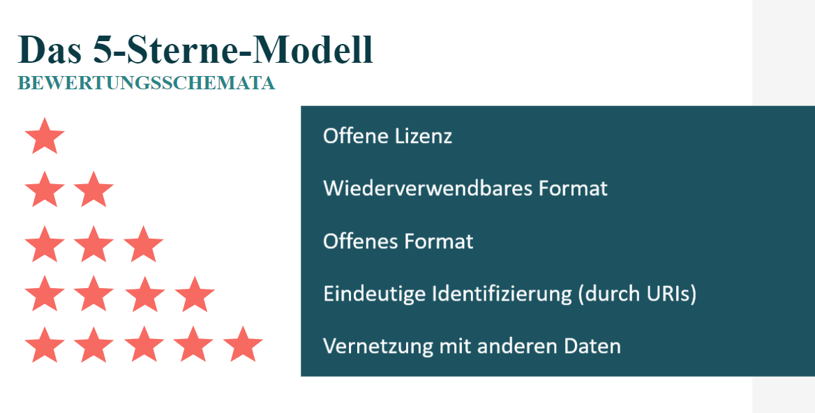 Grafische Darstellung des 5-Sterne-Modells.